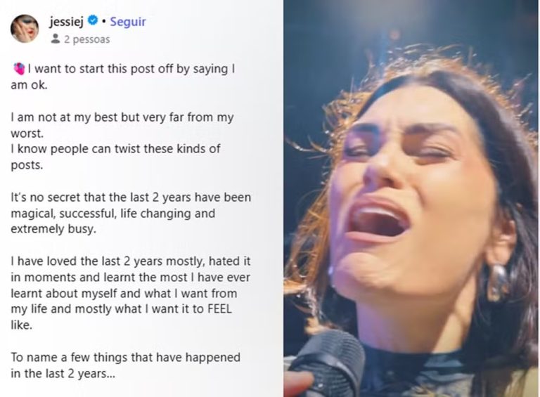Jessie J fará nova reconstrução mamária após câncer e anuncia pausa nas redes sociais