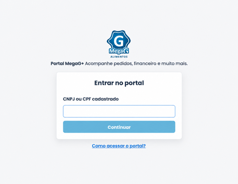 MegaG lança portal que dá mais autonomia ao cliente para acompanhar pedidos, notas e informações financeiras