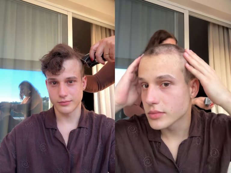 Jovem influenciador de 19 anos demonstra coragem ao raspar cabelo após receber diagnóstico de câncer